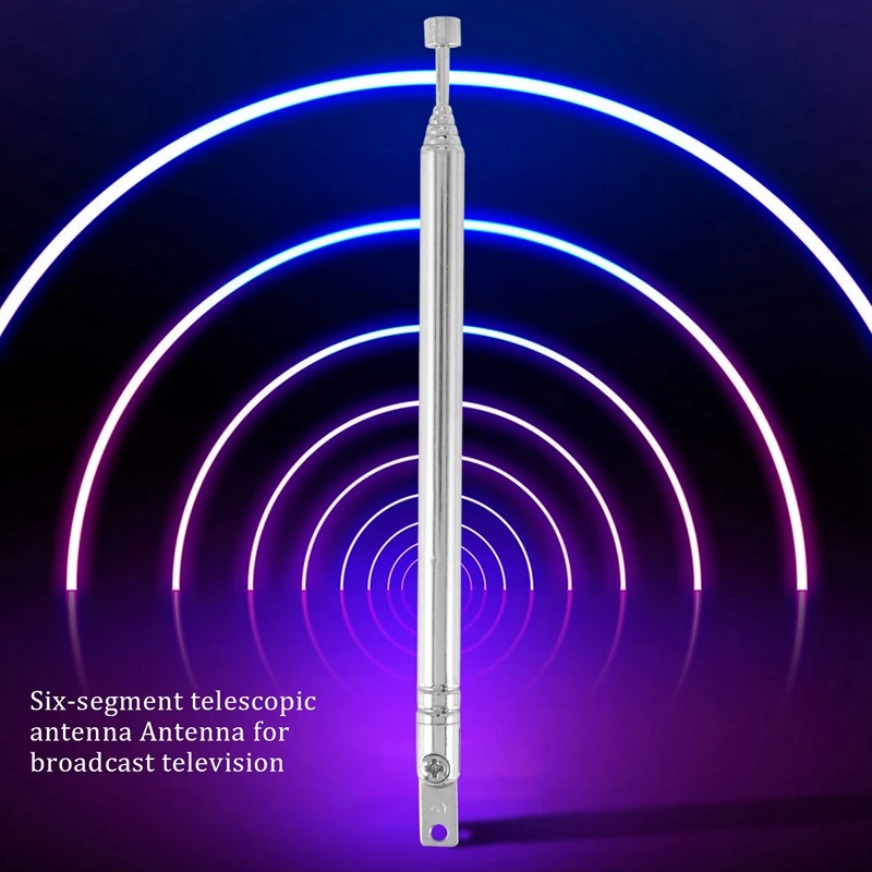 Replacement 39cm 6 Sections Telescopic Antenna Aerial for Radio TV