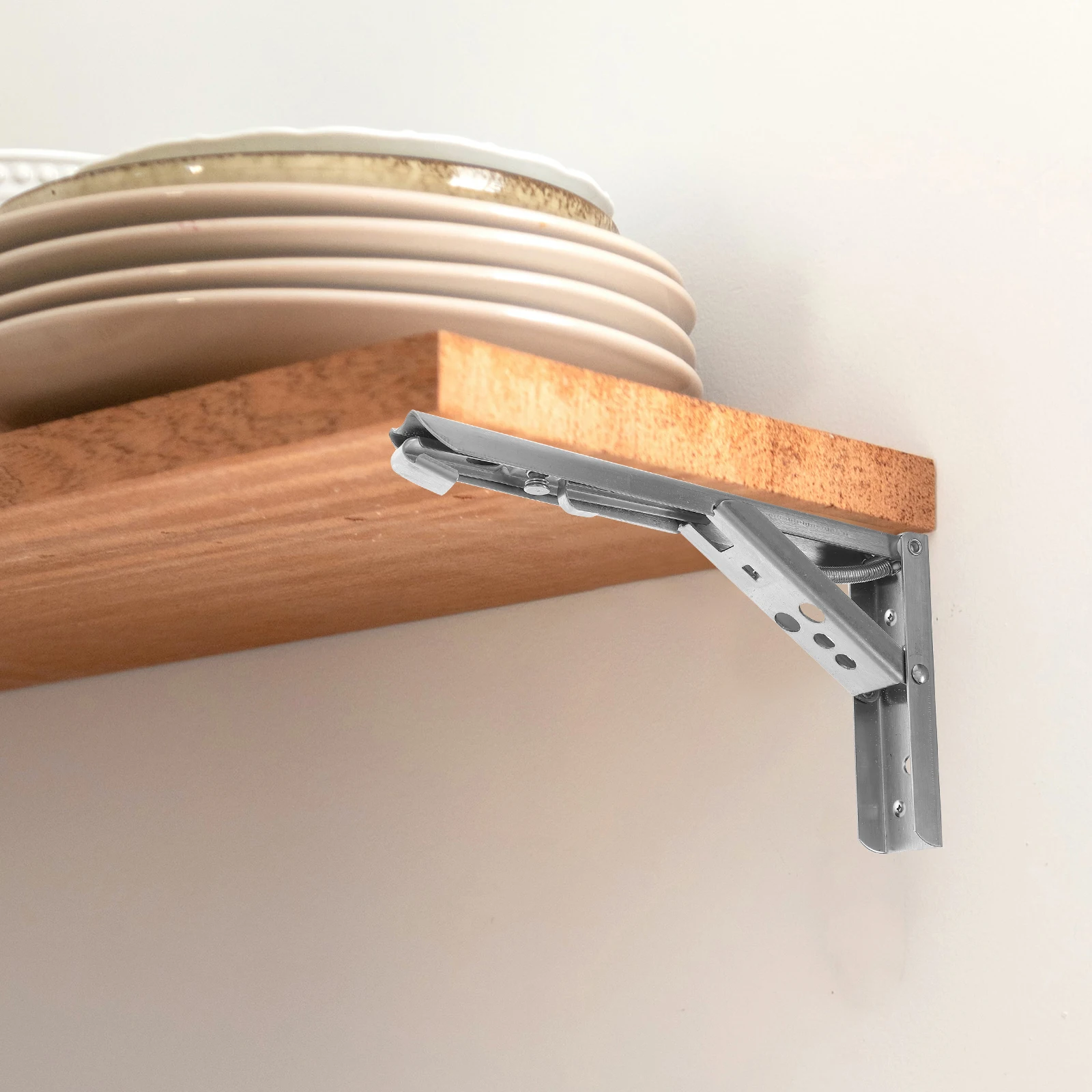 

2 Pcs Stainless Steel Bracket Wall Shelf Brackets Floating Headboard Mounting Shelves Plant Stand for Heavy Duty