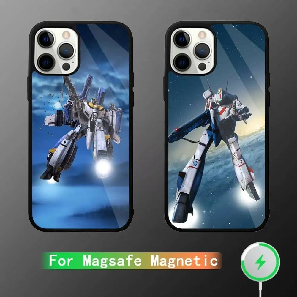 

R-Robotech Macross Phone Case For iPhone 17,16,15,14,13,12,11,Pro,Max,Plus,Mini,SE4,E Magnetic Magsafe Wireless Charging