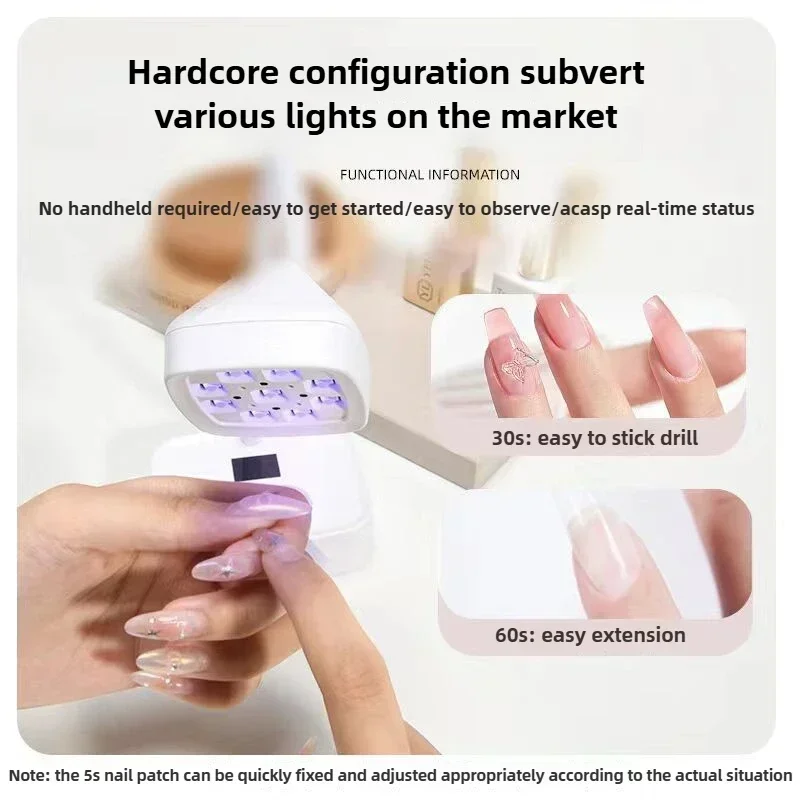 UV Nail Lamp Mini UV Light for Gel Nail Polish Rechargeable LED Nail Dryer with 2Timers Auto Sensor Fast Curing UV Lamp for Home