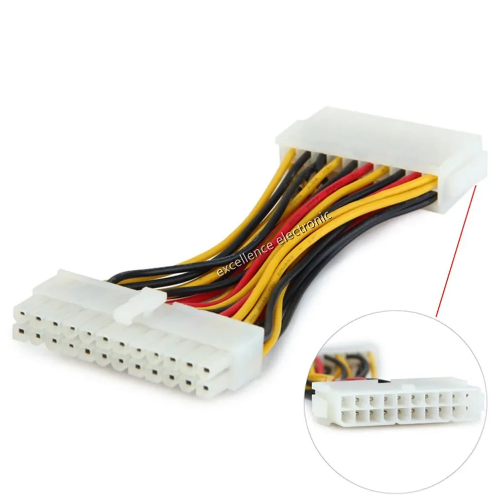 ATX 20 Pin Male to 24 Pin Female Power Adapter Cable PC Motherboard Supply Extension Wire