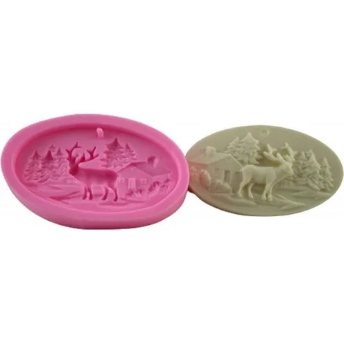 Kimyacınız Deer Christmas Silicone Mold Board 57