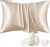 Natural Mulberry Silk Pillowcase Solid Color Momme Envelope Pillow Case Bedding Sleeping Pillow Cover for Hair and Skin