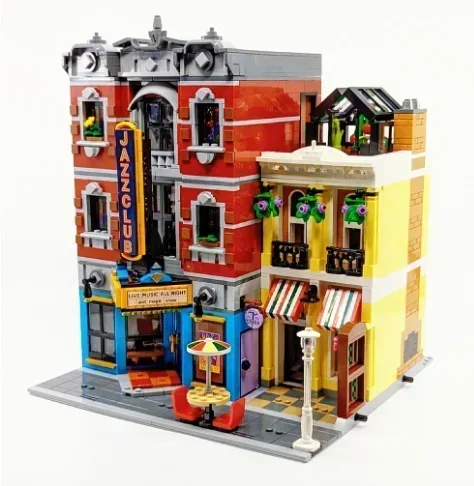 2899PCS Jazz Club & Pizzeria Building Blocks Bricks Toys Birthday Christmas Gift Compatible with 10312