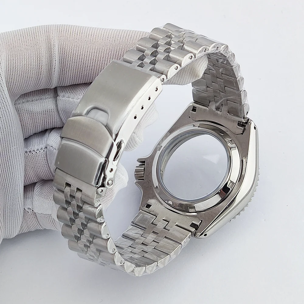 SKX007 ساعة مجموعة حافظة نص عربي الحافة NH35 حافظة الياقوت الزجاج مقاوم للماء يناسب 28.5 مللي متر حافظة الطلب NH35 ساعة