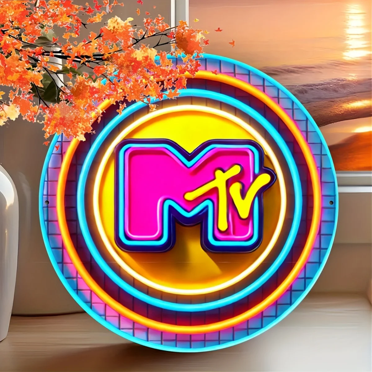 Enseigne au néon MTV 1 pièce, - Vintage Fashion Plates avis et prix