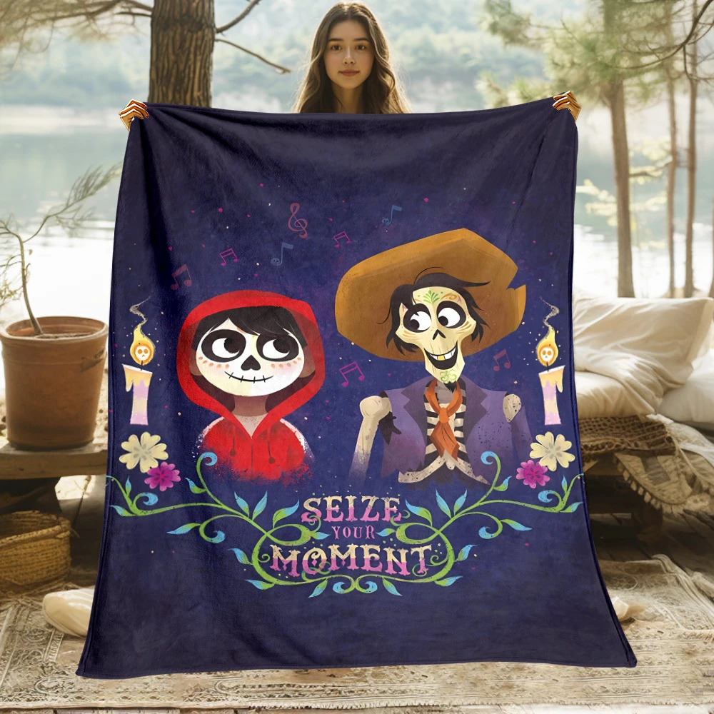 Disney Coco Art thin blanket, Lightweight Flannel Throw for Sofa,Bed,Travel,Camping,Livingroom,Office,Couch,Chair, and Bed