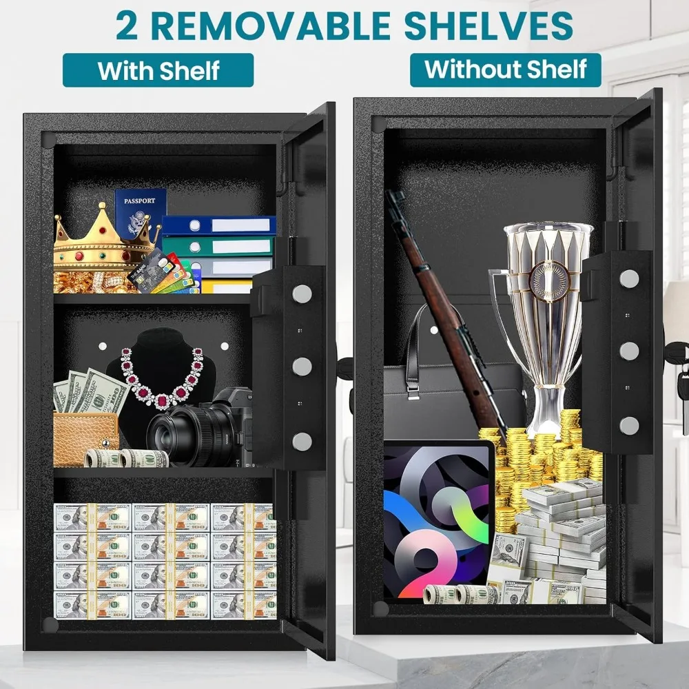 6.0 Cubic Foot Electronic Keypad Safe, Compact Home Security for Valuables, Jewelry, and Documents