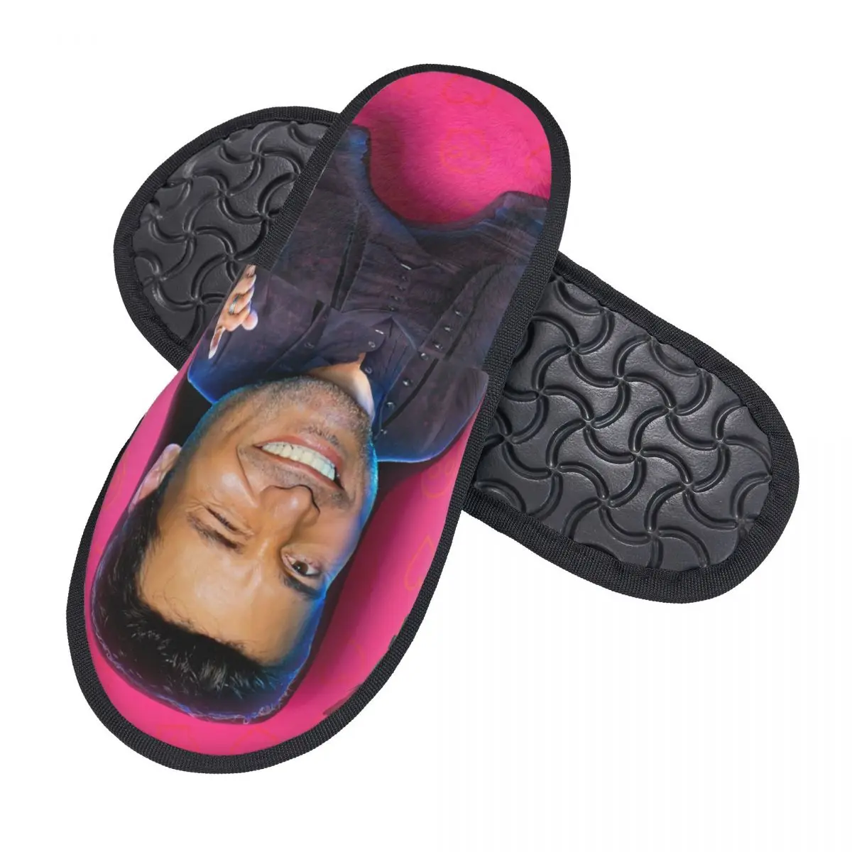 Custom Chayanne Chiquito Meme Guest Slippers for Bathroom Women Custom Print Latin Pop Singer House Slipper