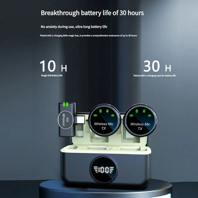 

Поп-новый беспроводной петличный микрофон S5, кристально чистый аудио, AI, шумоподавление, мини-микрофон дальнего действия для презентаций