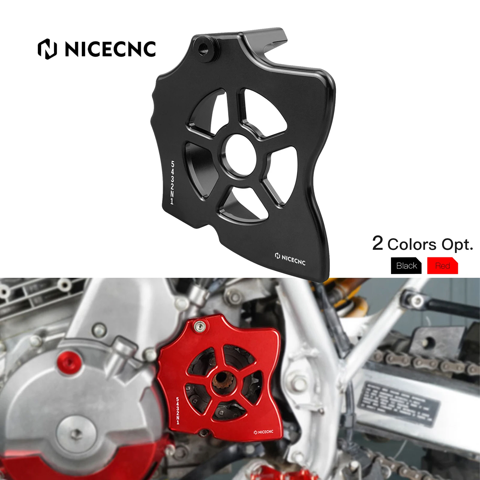 

NICECNC For Honda XR650L XR 650L 1993-2025 2024 2023 2022 2021 2020 Motorcycle 15 Teeth Sprocket Cover Guard Protector Aluminum