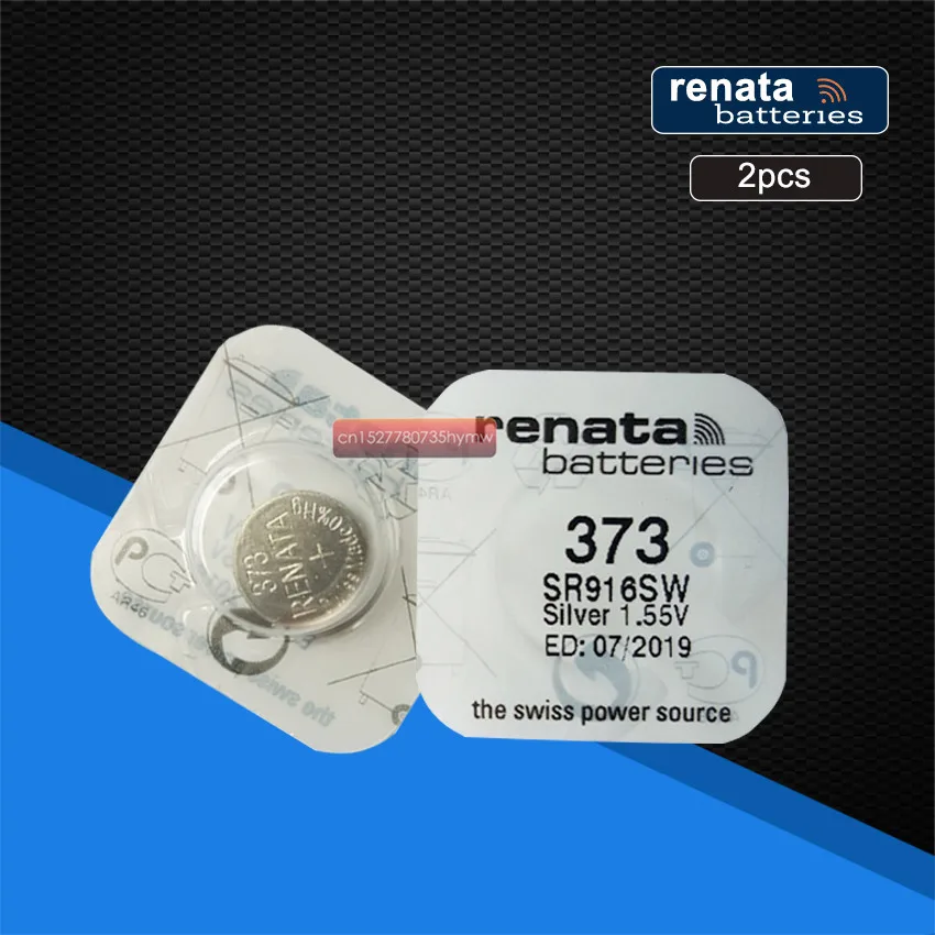 2pack renata Silver Oxide Watch 373 SR916SW 916 1.55V 100% renata 373 renata 916 battery