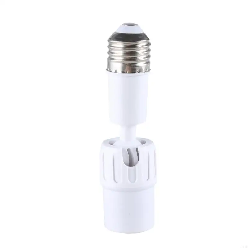 

C1FE E27 Light Bulb Socket Extender Adapter 360 Degree Rotatable Light Fixture E27 to E27 Base Adjustable E27 to E27 Socket