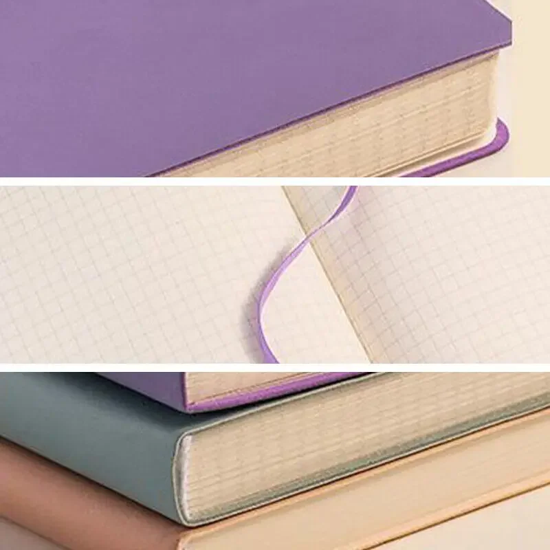 Notebook Kraft Cover Vintage Diary Blank/grid/lined Stationery Planner Writing Paper For Students Office School Supplies