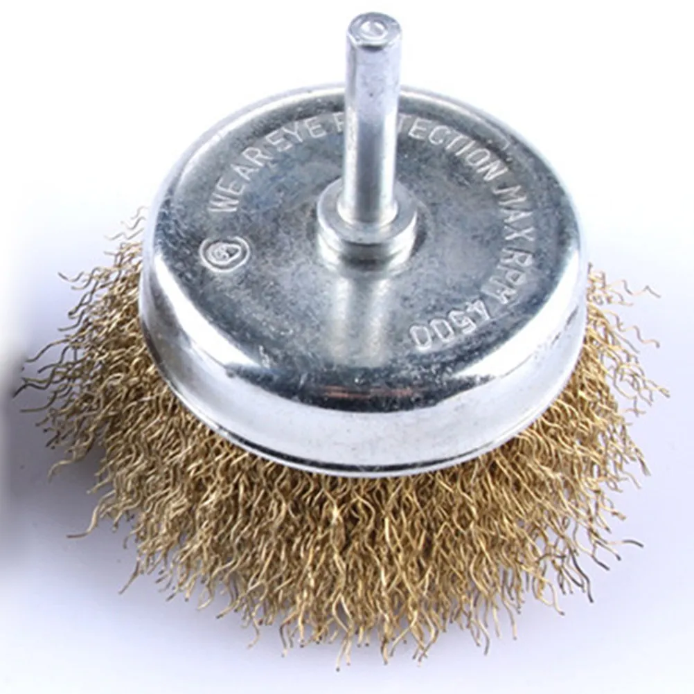 Wire Cup Brush Crimped Steel Bristles Heavy Duty Steel Wire Brush Drill Rust Removal Deburring Engine Cleaning - view 4