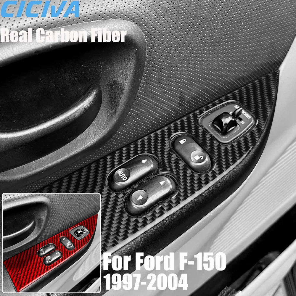

Real Carbon Fiber Car Accessories Window Lifting Trim Cover Soft Sticker For Ford F-150 1997 1998 1999 2000 2001 2002 2003 2004