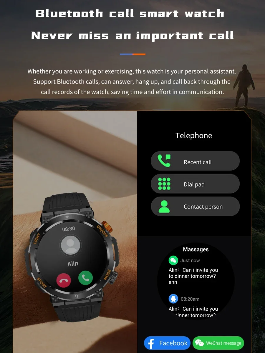 2025 Bluetooth Call Smart Watch for Android & IOS - Health Monitoring, Activity Tracking, Message Push, Multi-function