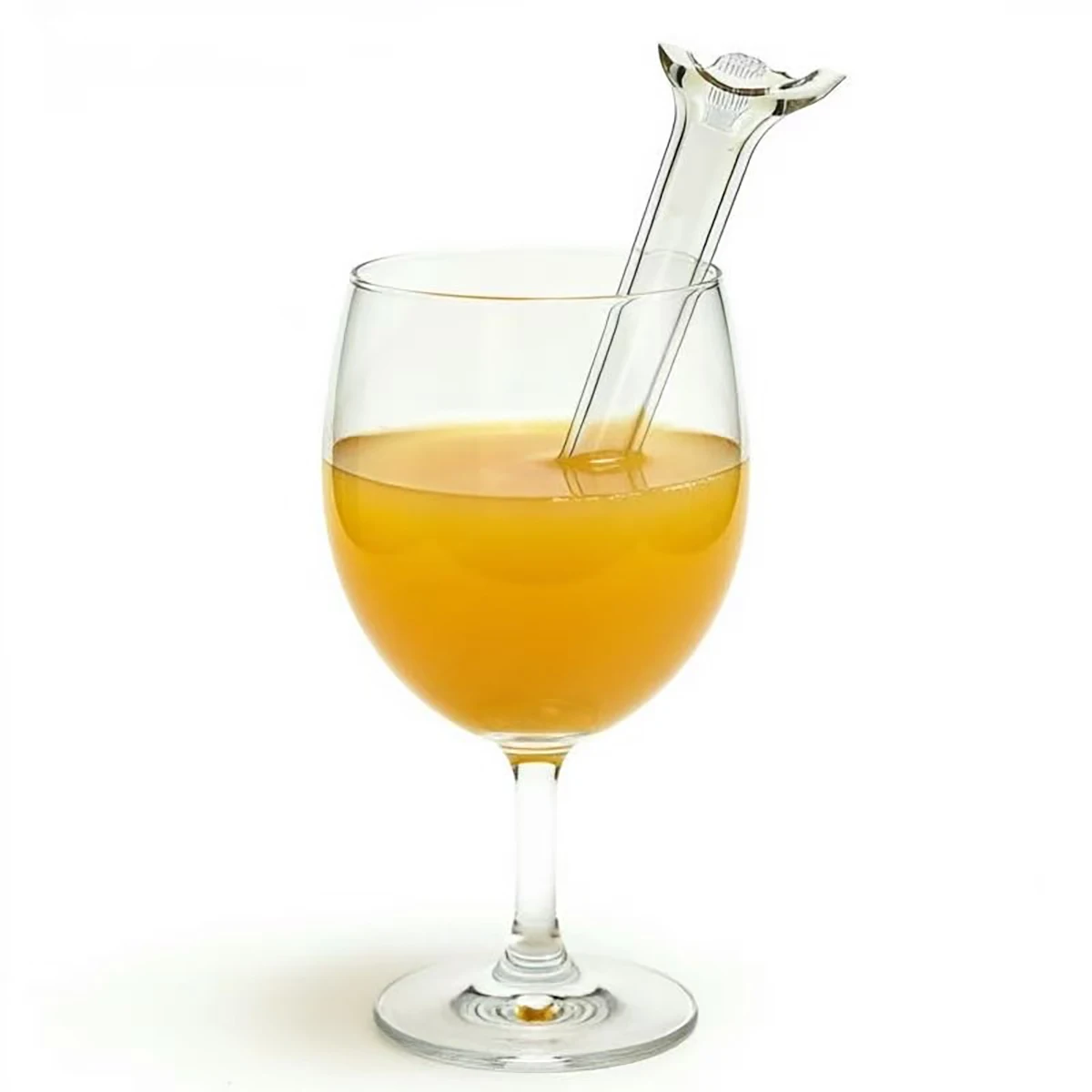 

4inch Straight Reusable Clear Glass STraW With Bubble On The End Borosilicate Milk Juice Straws