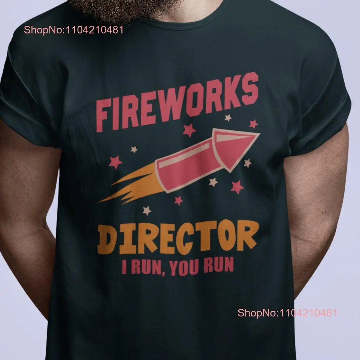 Camiseta del director de fuegos artificiales, delantal dulce, lona, IMPUES INCLUIDAS en el precio de venta, precio de TAXES, mangas largas o cortas