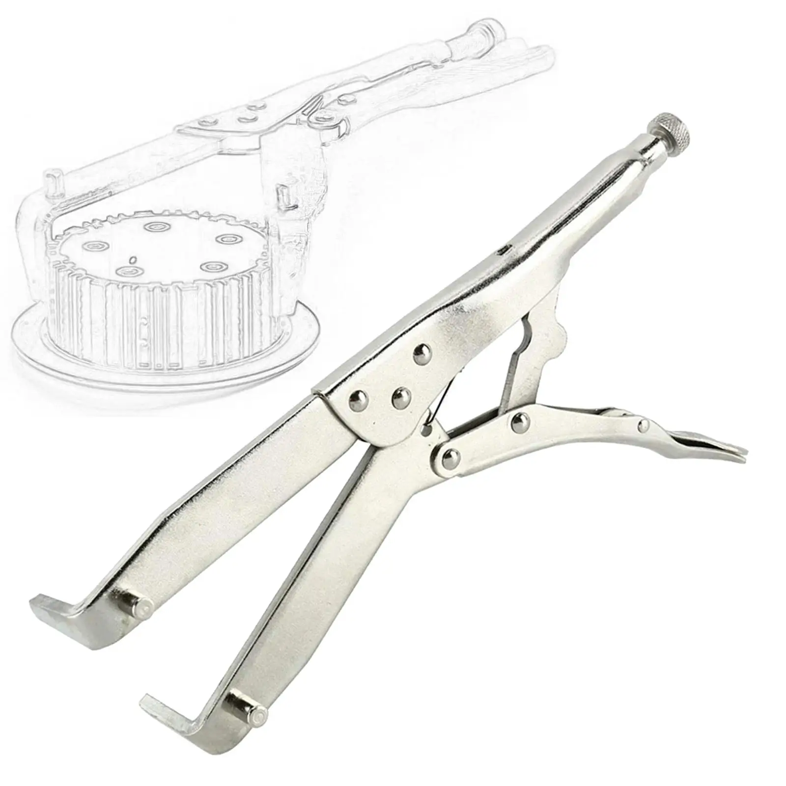 Motorcycle Clutch Flywheel Holding Tool Universal Good Performance Length 30.2cm Opening Width 12.7cm Adjustable Jaws Device