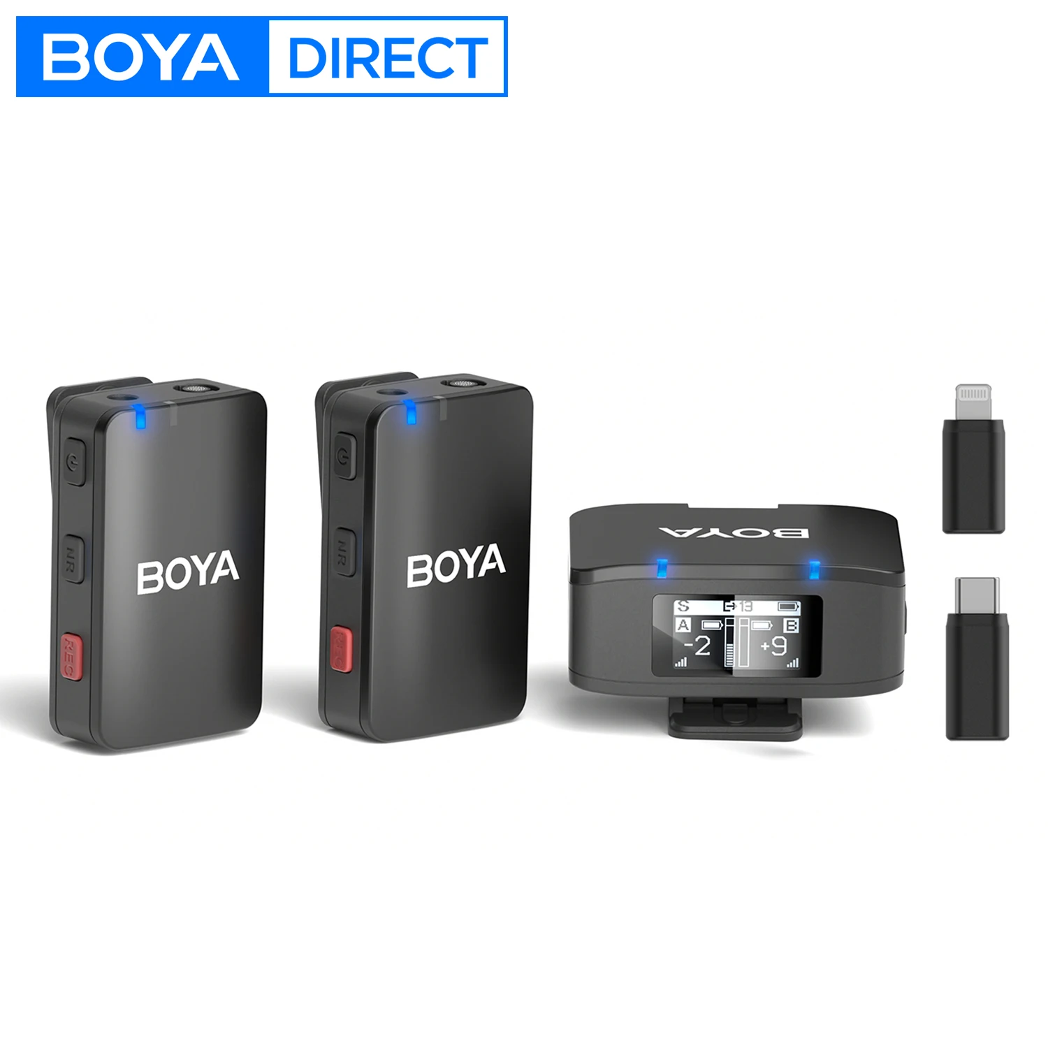 

BOYA BOYAMIC-120 Беспроводной петличный микрофон со встроенной записью для iPhone Android USB-C Устройства Потоковое передание игр на YouTube