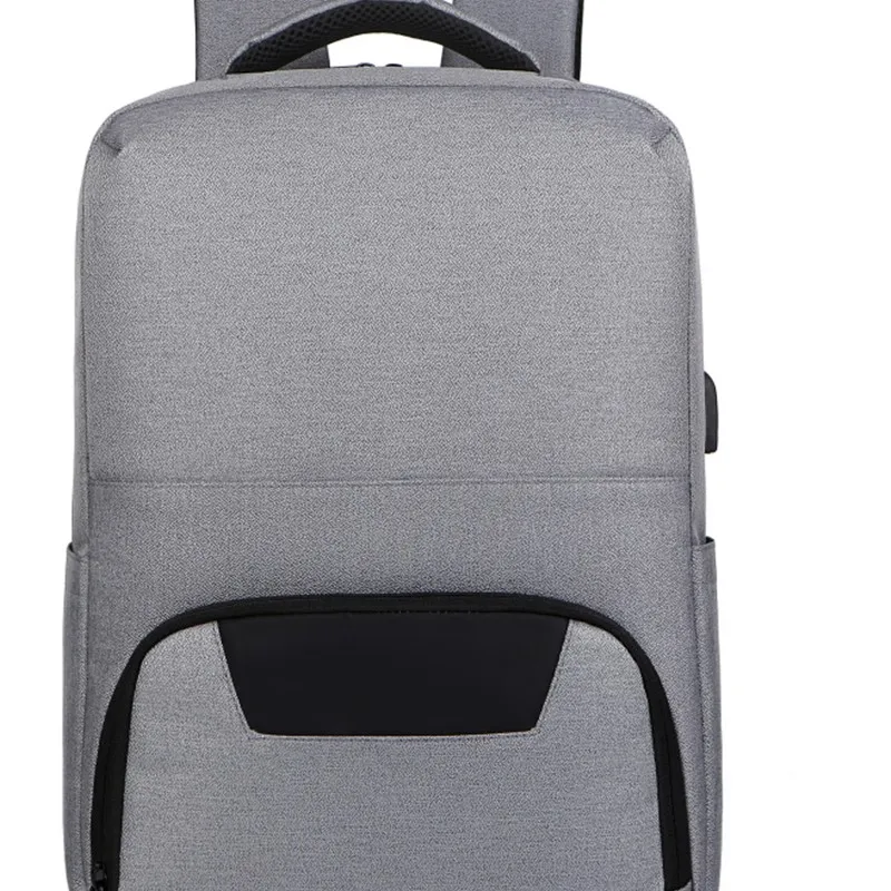 남학생용 노트북 가방 남성 비즈니스용 단색 EVA 소재 장식 스티치 디테일이 있는 학교 가방