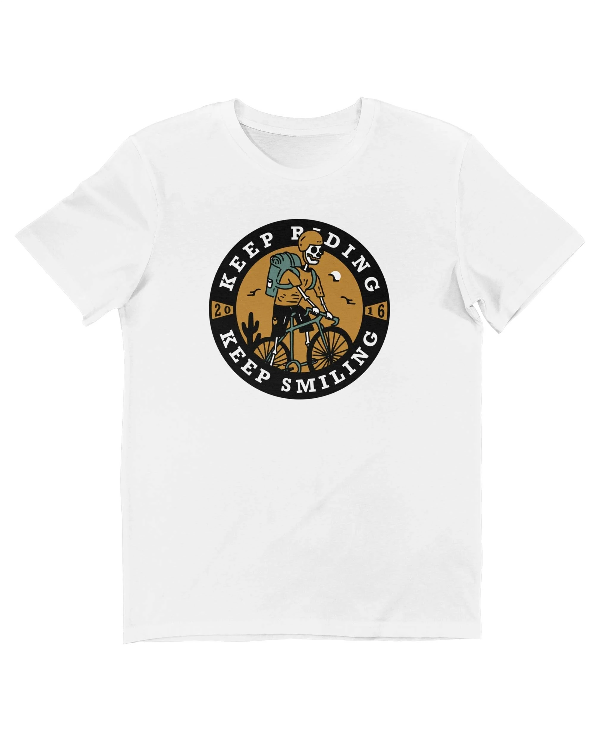 

Keep Riding Pour Rouleurs Vélo Graphic Printing Summer Luxury Brand Cotton Men's and Women's T-Shirts Short Sleeves Street