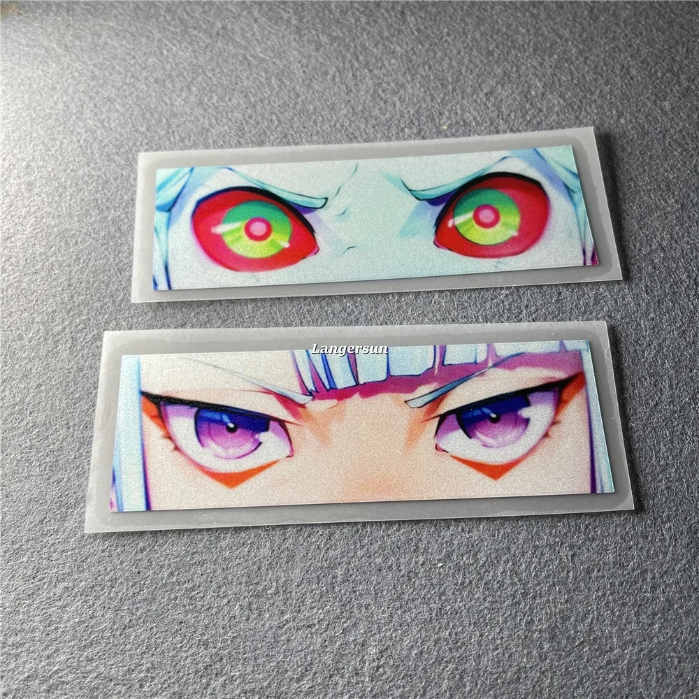 ملصق سيارة لـ Anime Edge Runner Walker 2077 ريبيكا يبصر عيون Peeker ملصق مائي خوذة دراجة نارية محمول حافظة كمبيوتر جرافيك