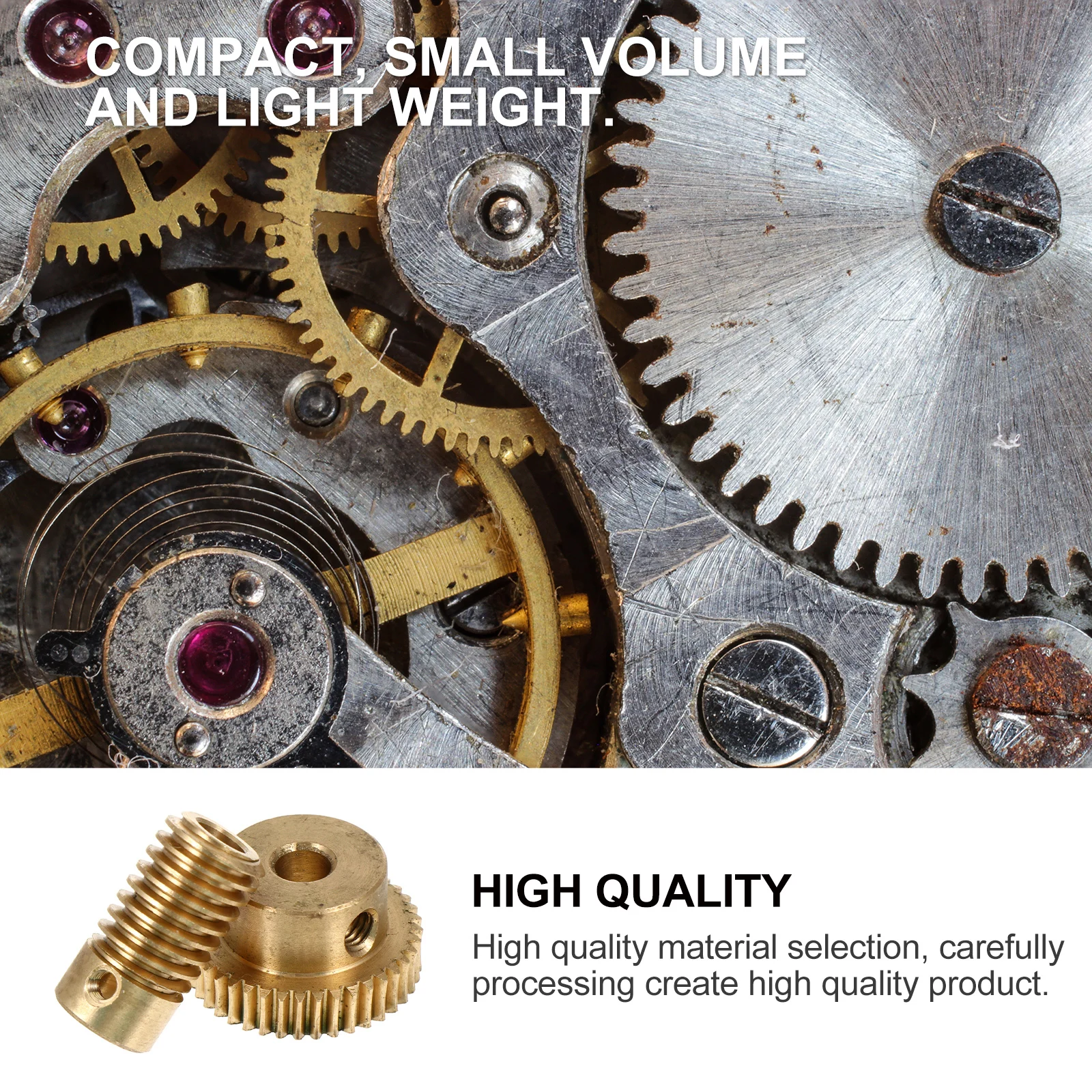 

2 шт., медный червячный вал, диаметр отверстия 5 мм и червячное колесо с 40 зубьями, прочные детали трансмиссии, медная шестерня