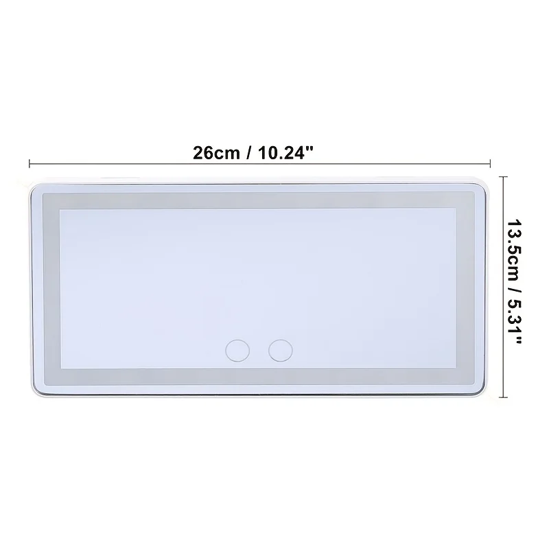 Smart  Car Makeup Mirror with 3-Color LED Lighting - Seamless Brightness Control for Effortless, On-the-Go Glam - Your Portable,