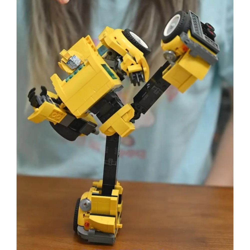 

Yellow Robot Truck Car Building Blocks Sets Compatible With Legoed Particles Suitable For Christmas Gifts 10338