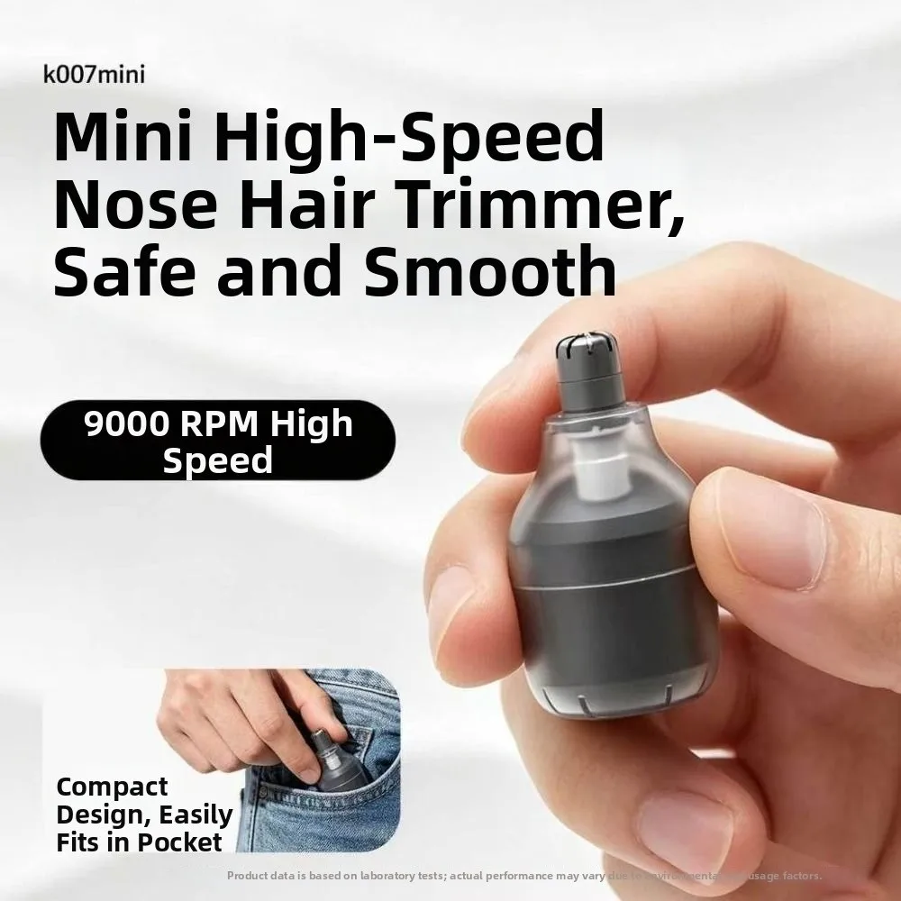 Stainless Steel Nose Hair Trimmer Washable Design Rechargeable Electric Nose Clipper Portable Pocket-Sized Trimmer Office Use