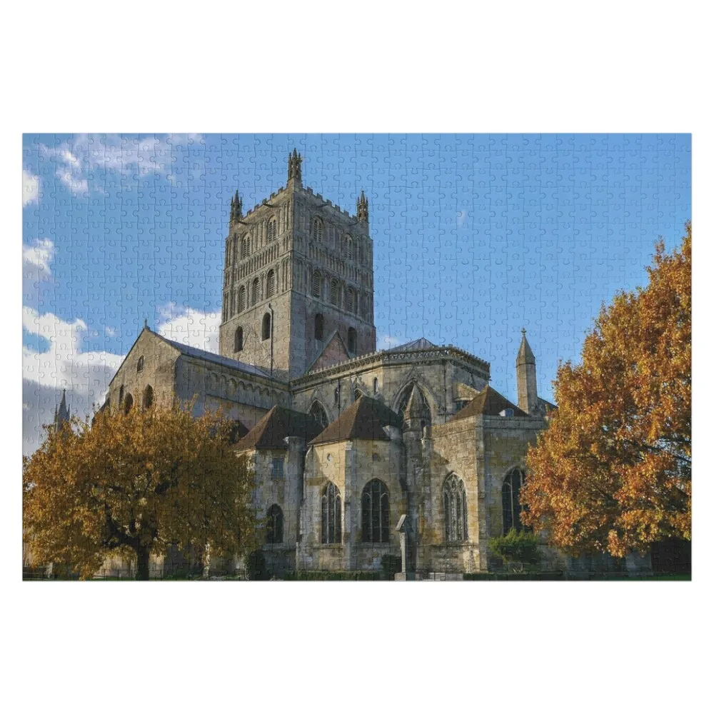 Tewkesbury Abbey Jigsaw Puzzle Gioco Bambini Regalo in legno personalizzato Puzzle con immagini personalizzate