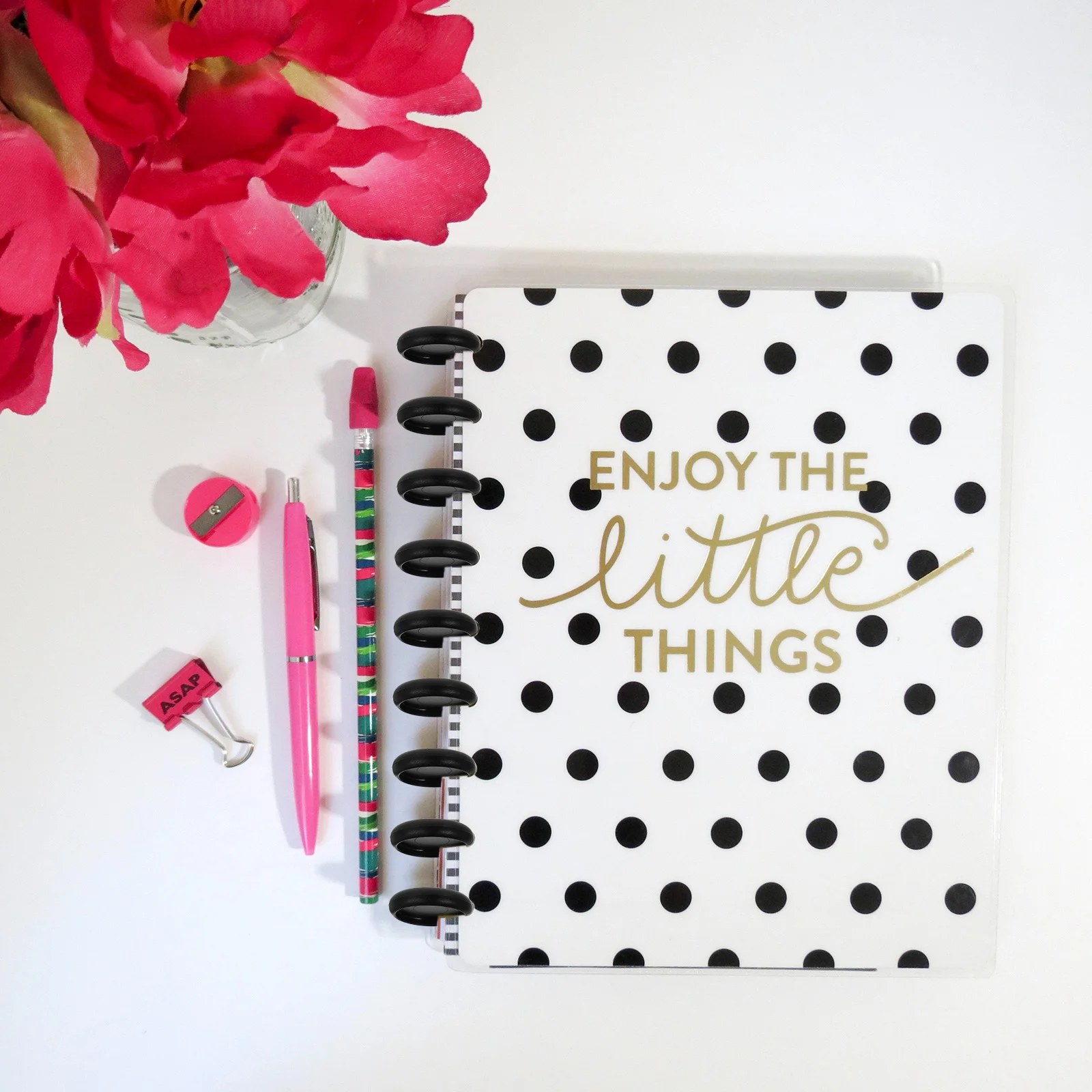 

44Pcs Round Binder Rings Heavy-Duty Plastic Book Binder Ring for Journal Planner Expansion Discs Smooth Edges No Hand Scratch