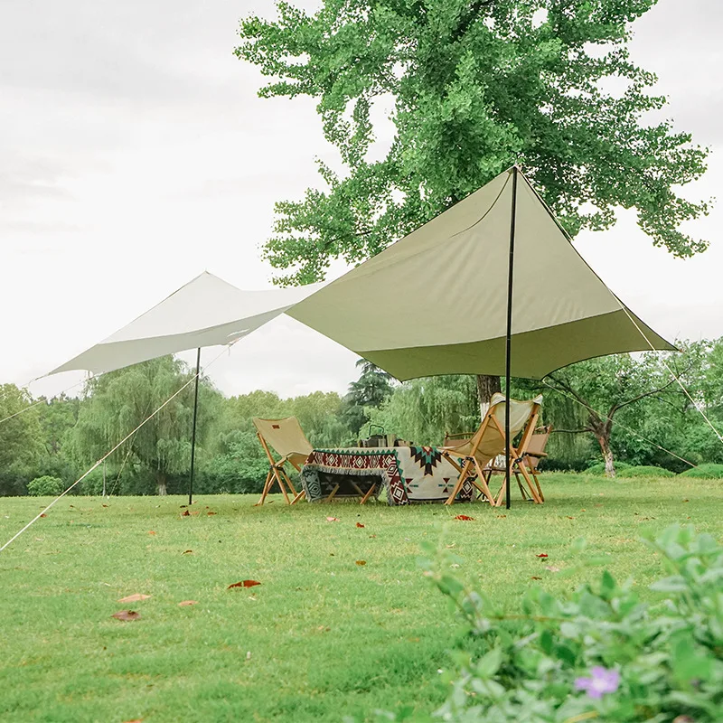 Outdoor Camping Camping Sun Shade Octagonal Large Canopy Rain Proof Beach Sun Shade Tent Sun Shade Shed