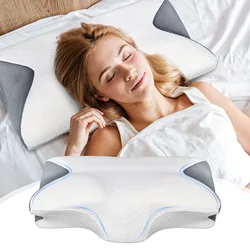 Butterfly Sleep Memory Pillow Slow Rebound Comfortable 2 in 1 Ergonomic Sleep Pillow Cervical Orthopedic Neck Bed Pillow Beding