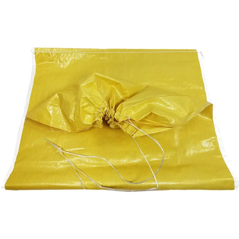 60x100cm 5pcs Drawstring with Drawstring Woven Bag Thick Waterproof House-moving Clothes Storage Bag Transport Packing Bags