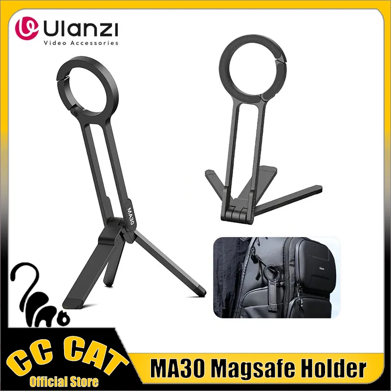 

Ulanzi Ma30 Carabiner-Mounted Phone Tripod Custom Magnet Tripod Desk Mount Dual-Sided Phone Handle For Iphone 15 14 Pro/Pro Max