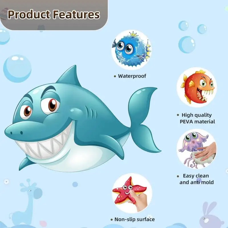 Non Slip Bathtub Stickers, 12 Large Sea Adhesive Kids Anti Slip Decal Threads for Shower and Bath Tub with Premium Scraper