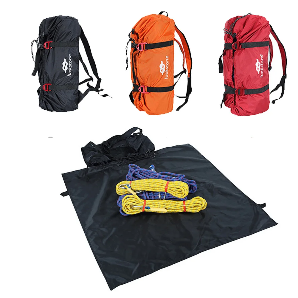 360G Folding Portable Rock Climbing Rope Bag Cord Carry Bag Ground Mat Camping Hiking Backpack