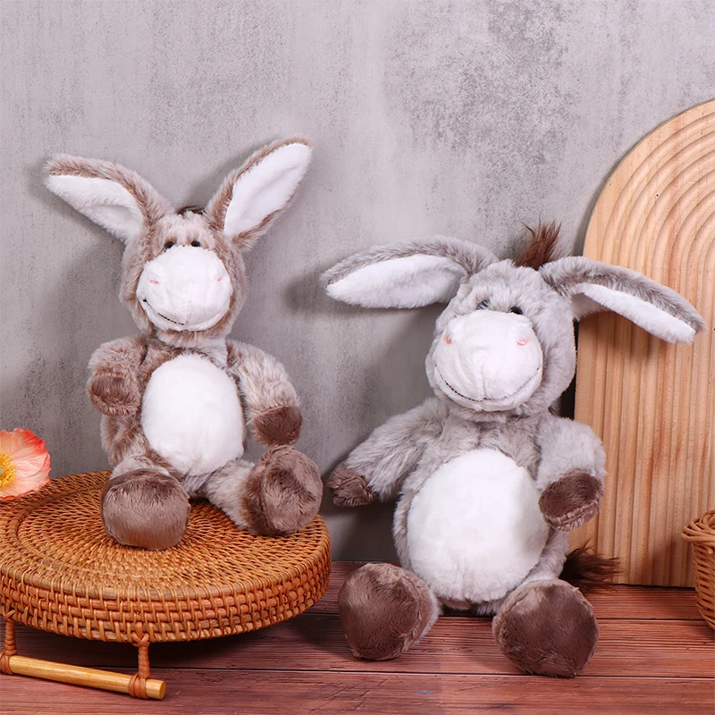 Decoração DIY, burro de pelúcia e macio, 1 peça, animal de pelúcia de 25/32 cm, ideal para meninos e meninas brincam e abraço