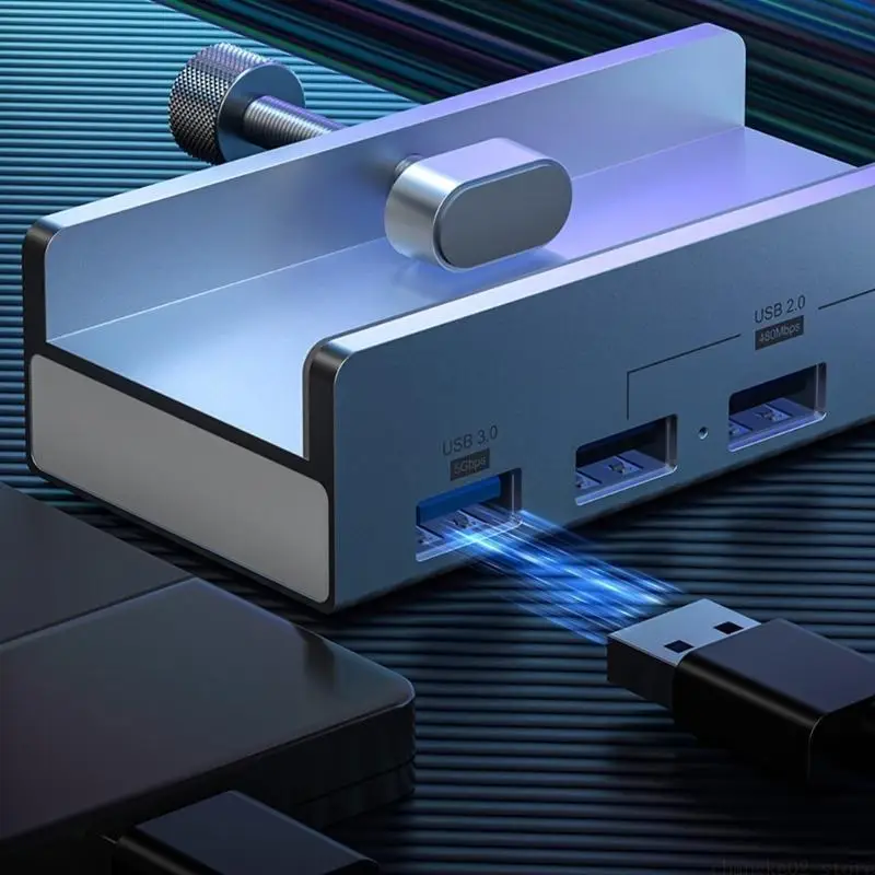USB Hub Fastener With 3 USB Port And Type C Port 10Gbps Fast Data Transfer