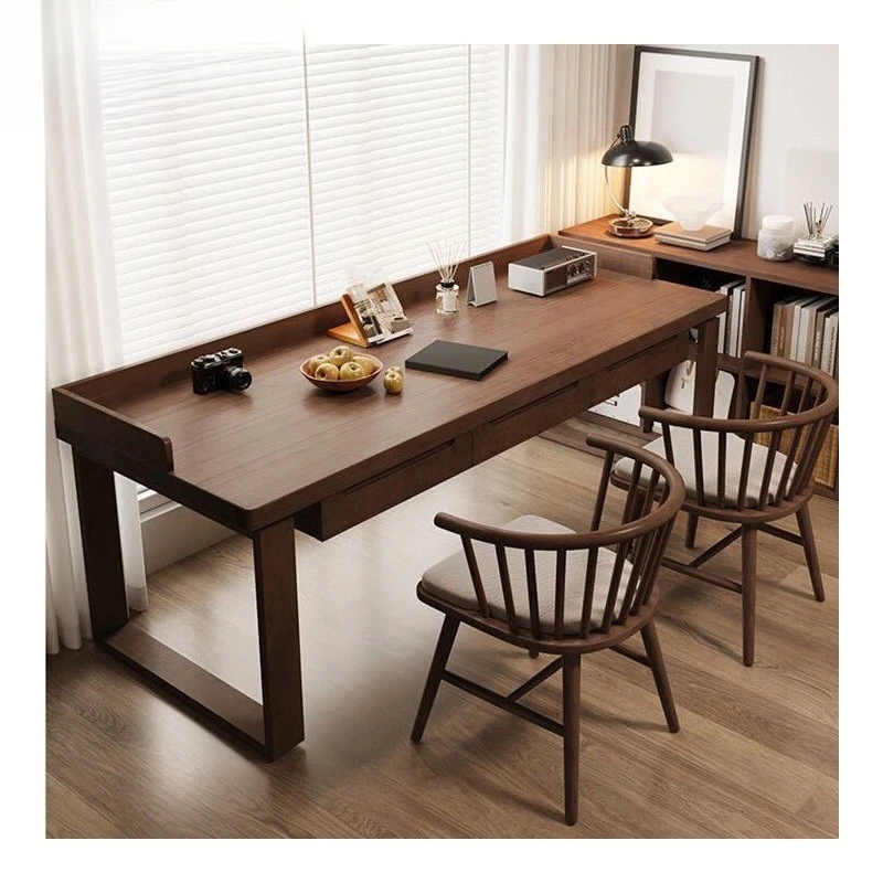 Long desk with drawers study bedroom writing double study table