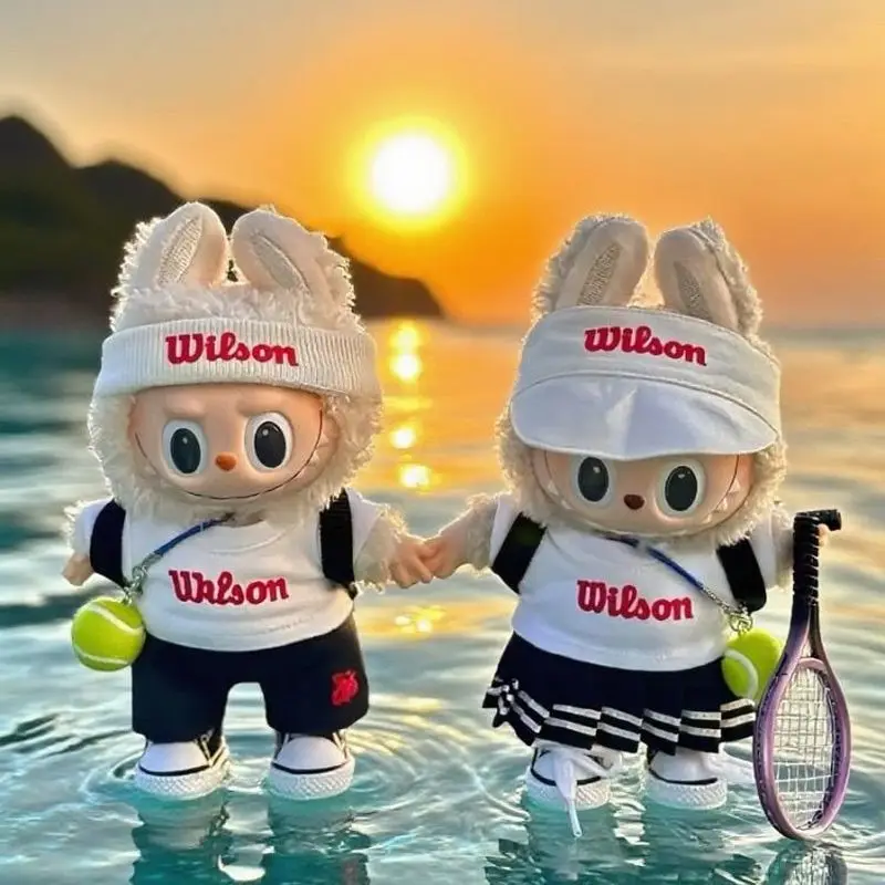 

Теннисный набор ручной работы Labubu, модная игрушечная одежда 17 см, подходящая для переодевания кукольной одежды с куклами 17 см, без куклы