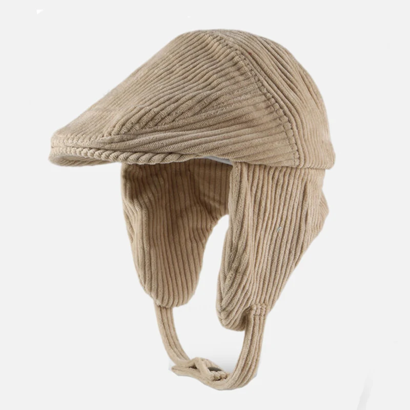 جديد اليابانية الرجعية سروال قصير الدافئة إلى الأمام القبعات الرجال النساء الشتاء تنوعا حماية الأذن الأدبية البريطانية الرسام قبعة Gorras