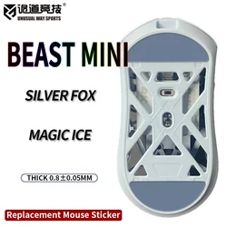 Unusual Way Sports Mouse Skates Feet WLmouse Beast X mini Cambered Surface PTFE Anti Collapse Magic Ice Black Silver Fox