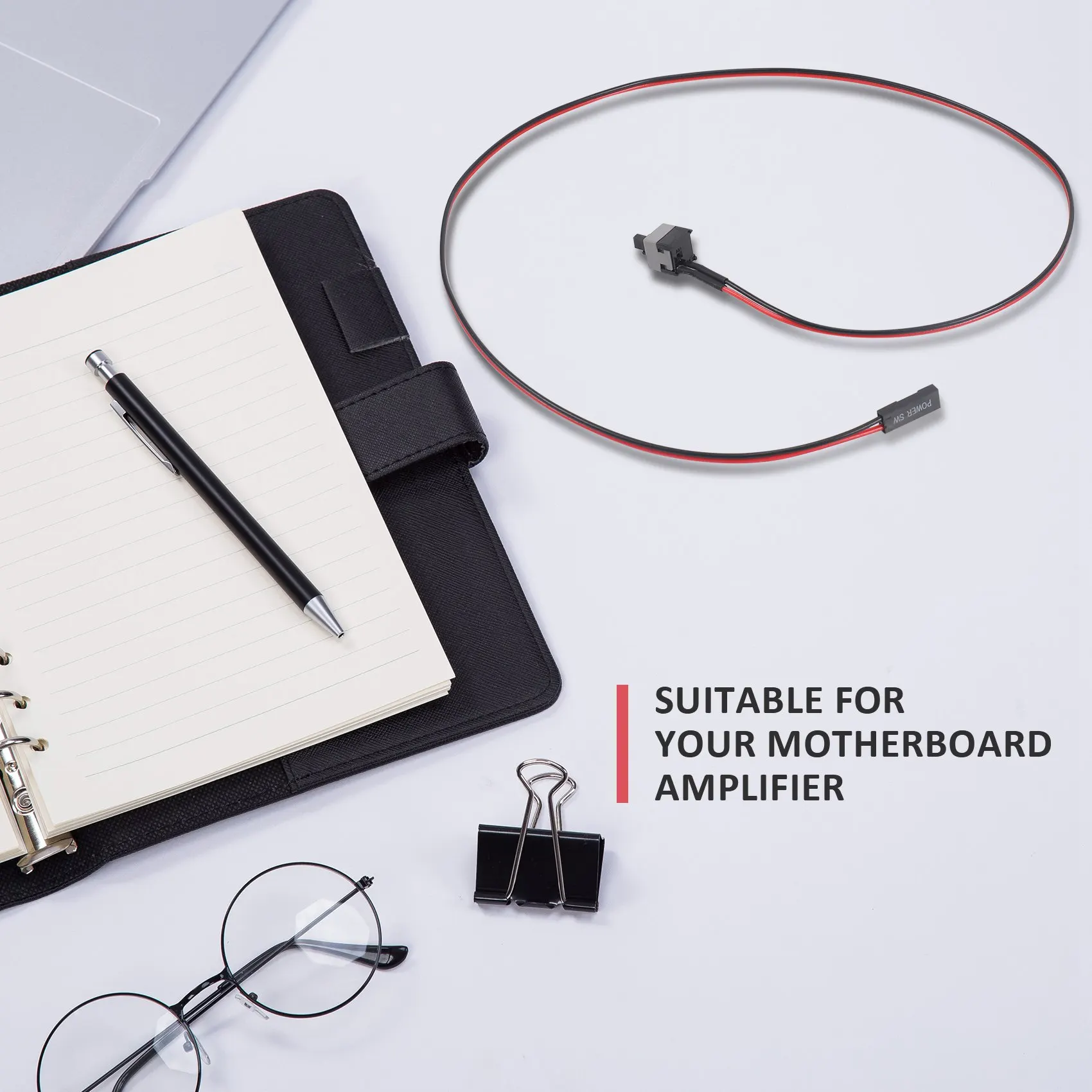 20.5" Long Power Button Switch Cable for PC Switches Reset Computer