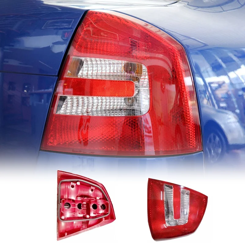 Car Rear Taillight Housing Suitable for Skoda Octavia A5 Sedan Combi 2004 2005 2006 2007 2008 Car Style Rear Light Taillight Hou