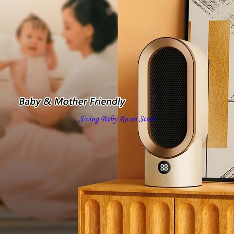 

K1AD Portable 110V 800W Electric Heating Machine Automatic Temperature Control Desktop Mini Fan Bedroom Heating Fast Heating