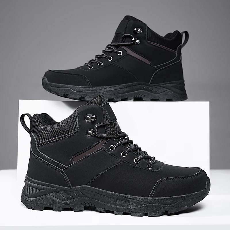 

Trend Men Casualsneakers High Top Hiking Shoes for Men Non-slip Outdoor Mountain Climbing Shoes Waterproof Trekking Trail Shoes